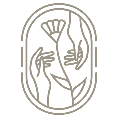 two hands and a flower